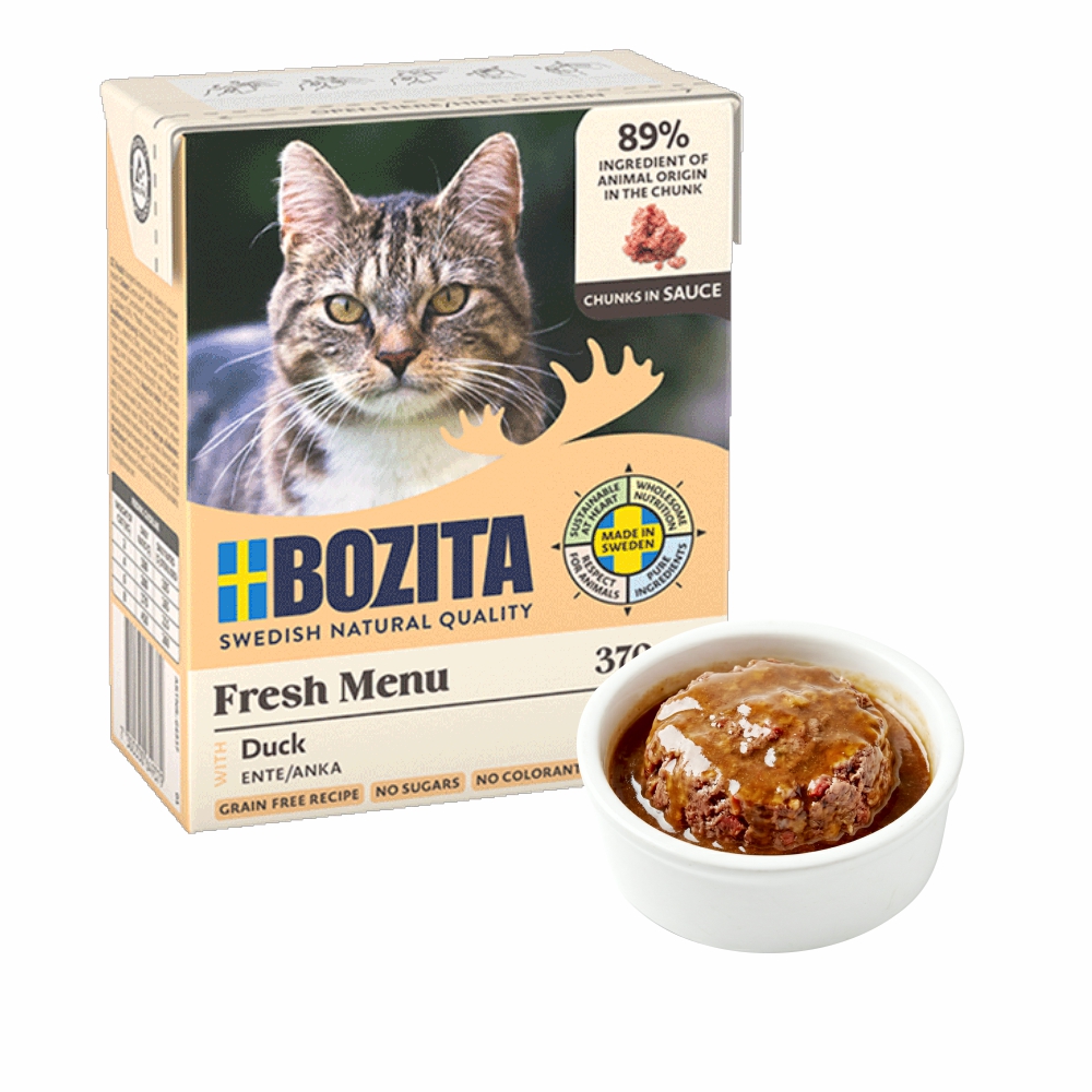 BOZITA dla kota kawałki w sosie z kaczką 370g